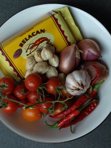 ingredients for tomato sambal