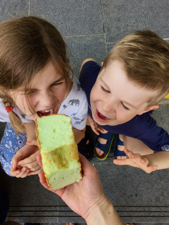 Eating pandan cake by the quarter in Singapore's Gardens by the Bay