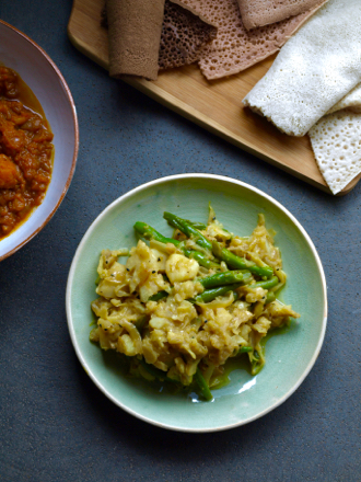 Atakilt - Ethiopian turmeric and ginger cabbage with potato and beans